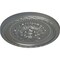 Ekena Millwork Palmetto Ceiling Medallion, Hand-Painted Silver, 11 1/2"OD x 1"P CM11PASLS - alternate 4